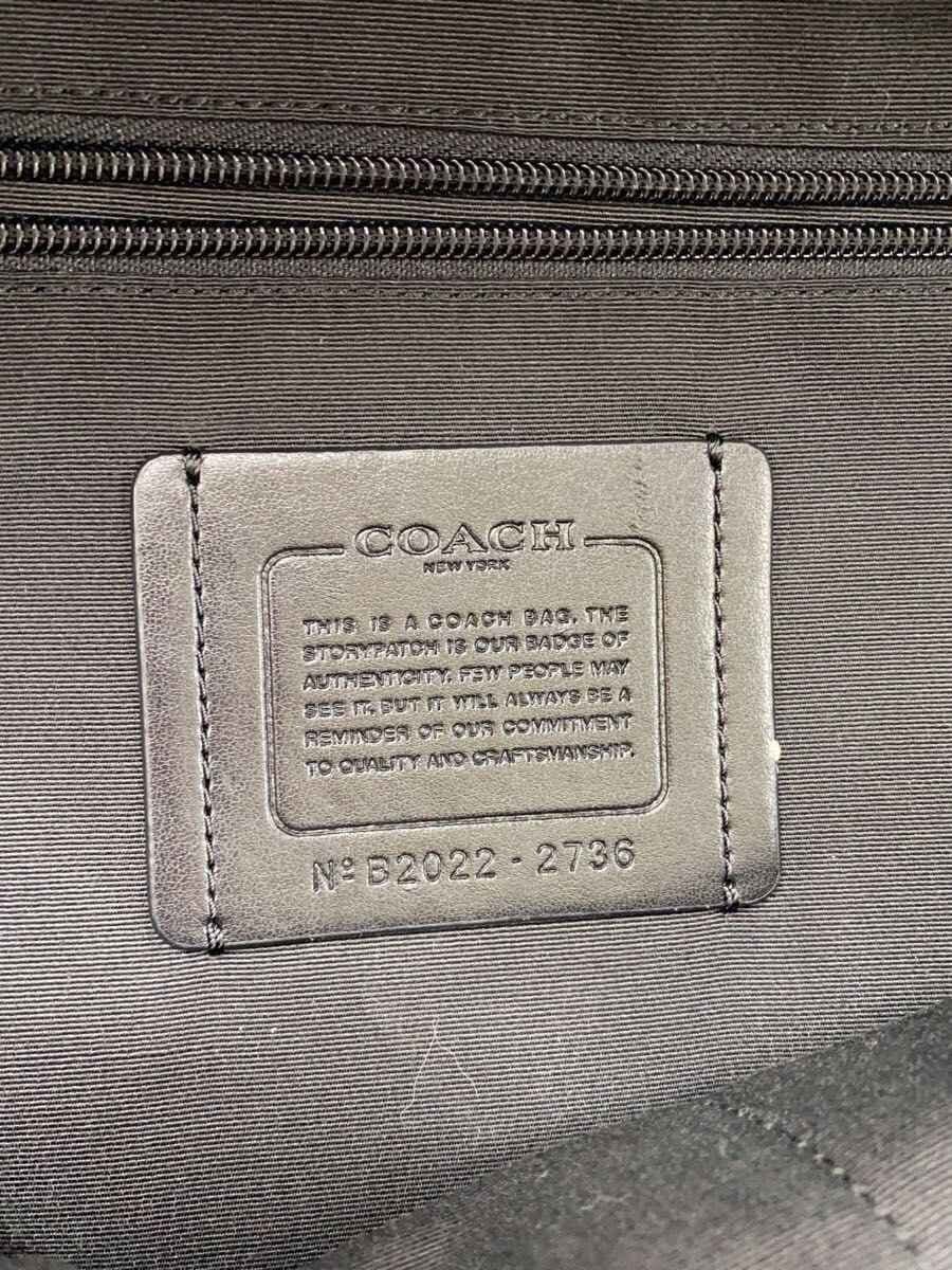 COACH Backpack Leather Black All-over Print 2736 Note: Piping and corners show 5