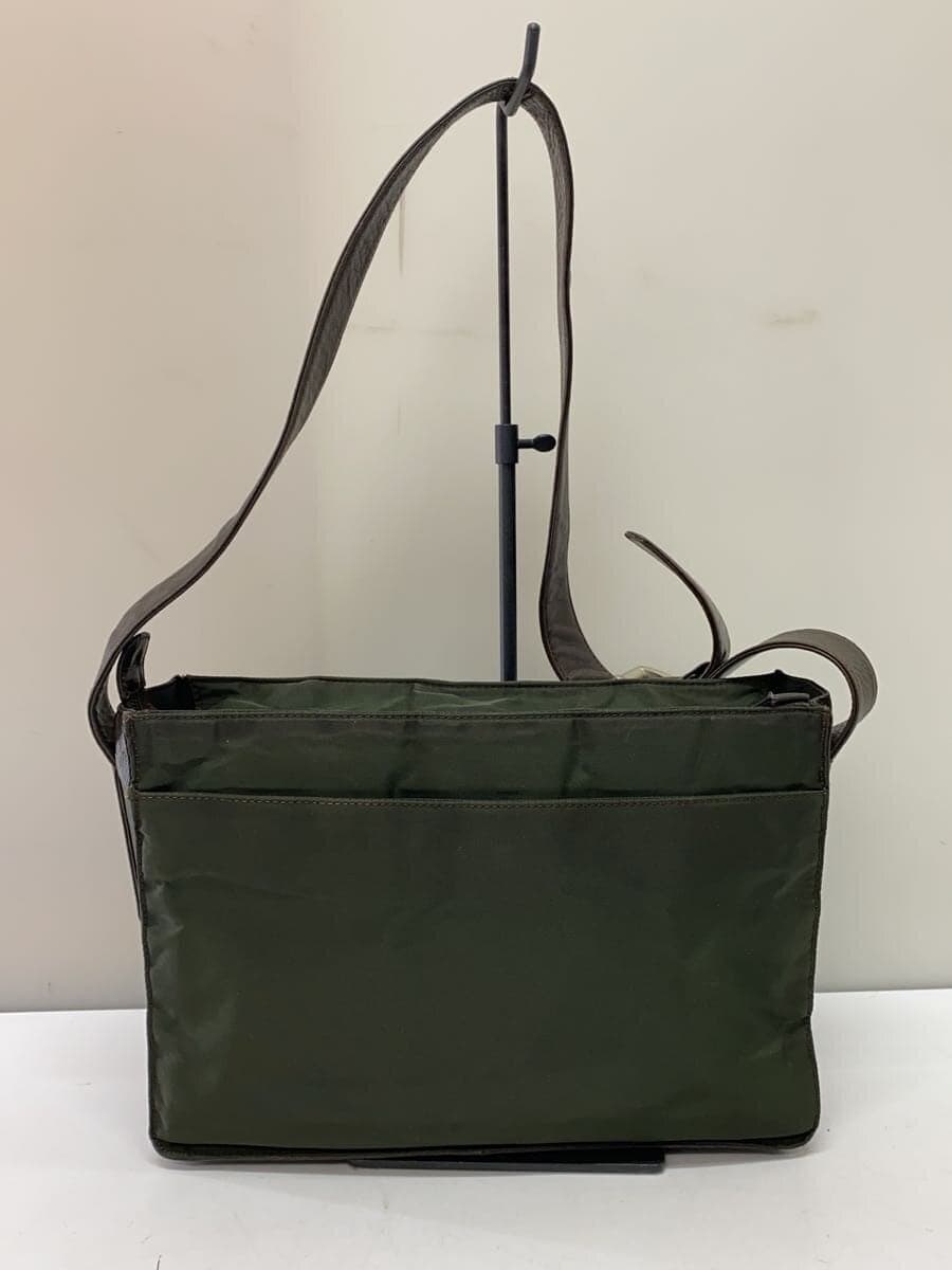 PRADA shoulder bag nylon GRN leather × nylon mini shoulder 3