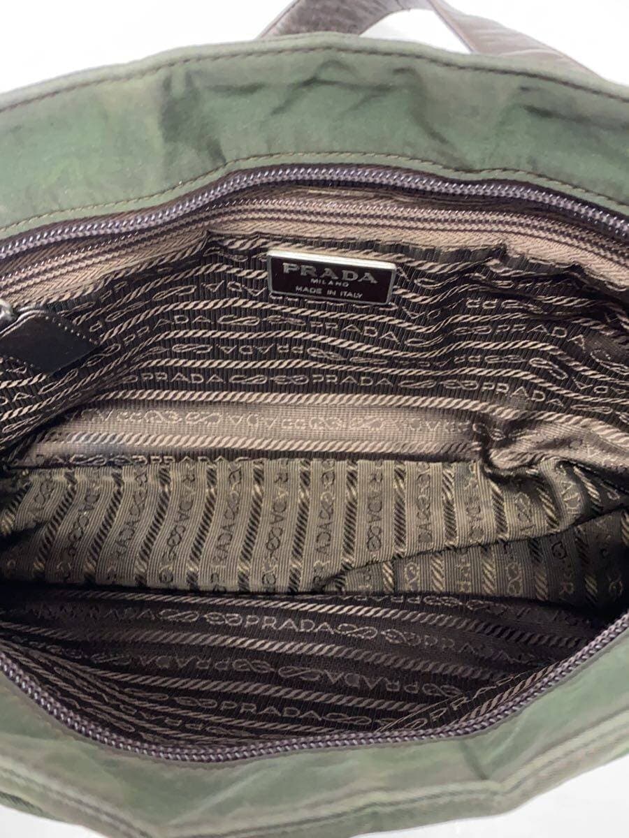 PRADA shoulder bag nylon GRN leather × nylon mini shoulder 6
