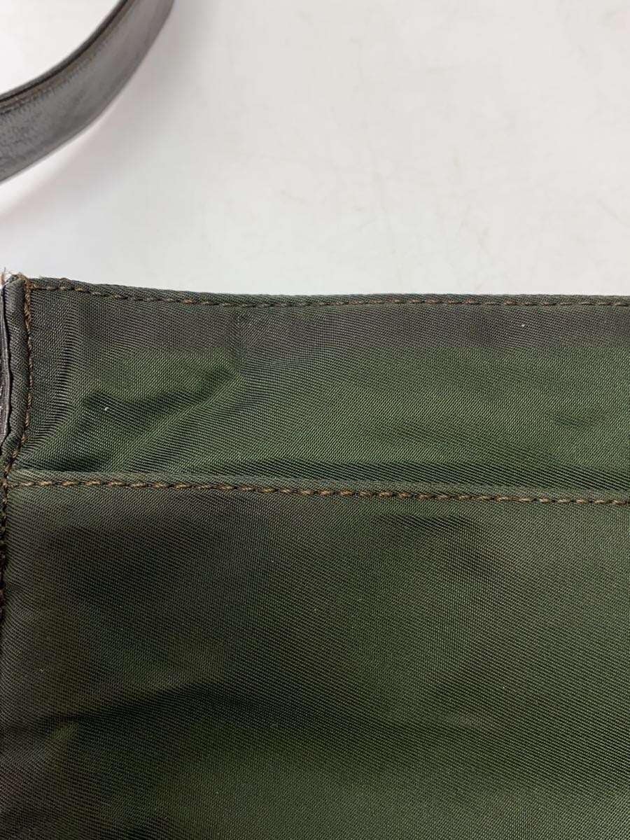 PRADA shoulder bag nylon GRN leather × nylon mini shoulder 8
