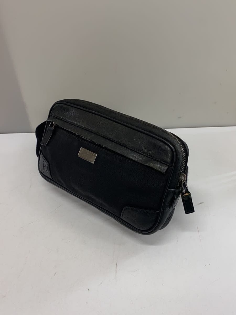 GUCCI Waist Bag Leather Black 162417 492715 2