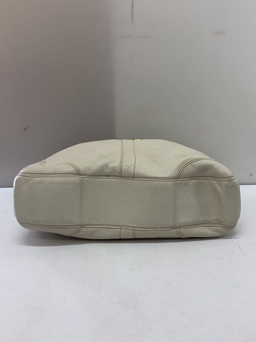 COACH Shoulder Bag Leather BEG Solid Color F12460 4