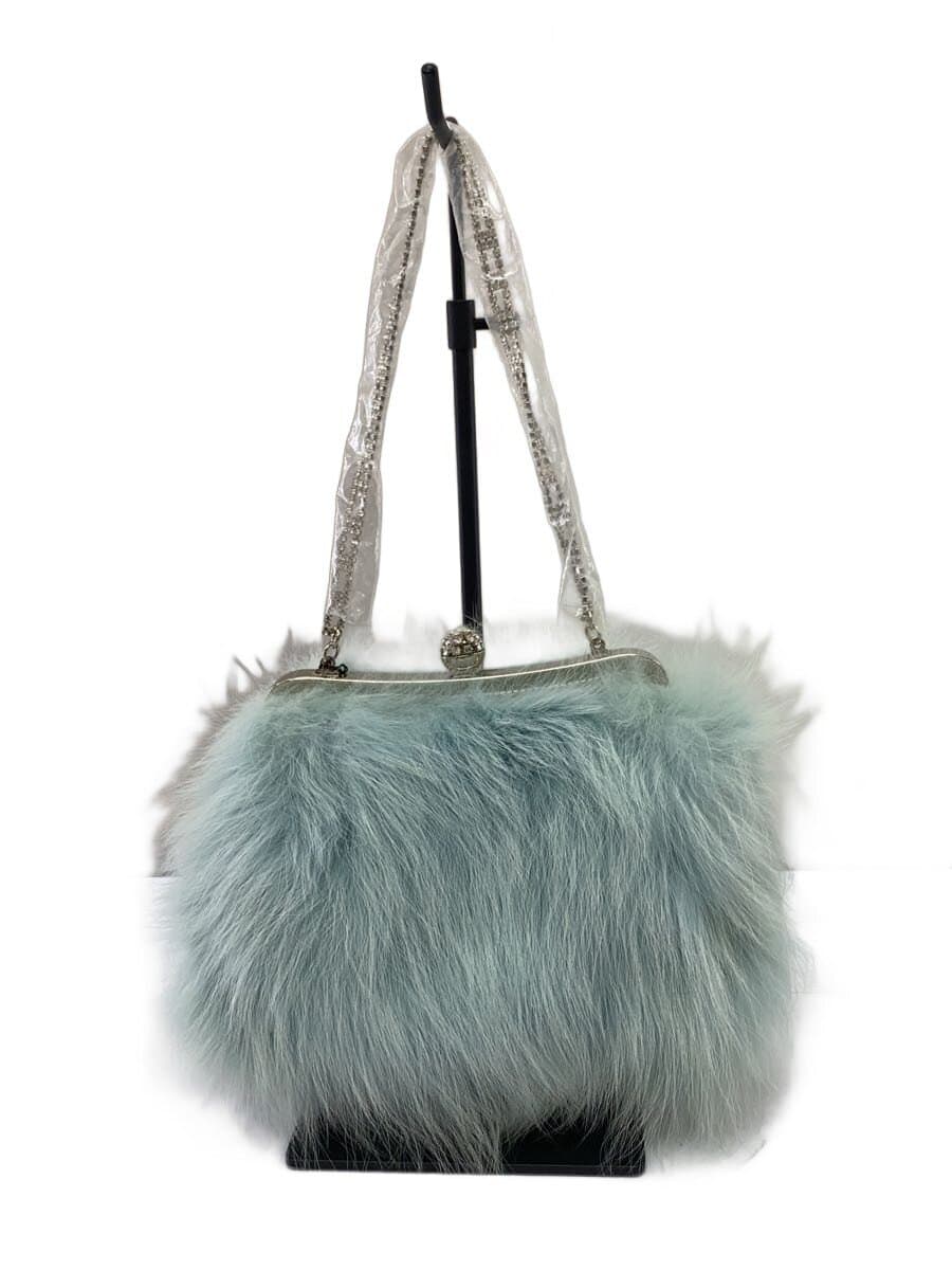 Italiya Fox Fur Handbag -- BLU