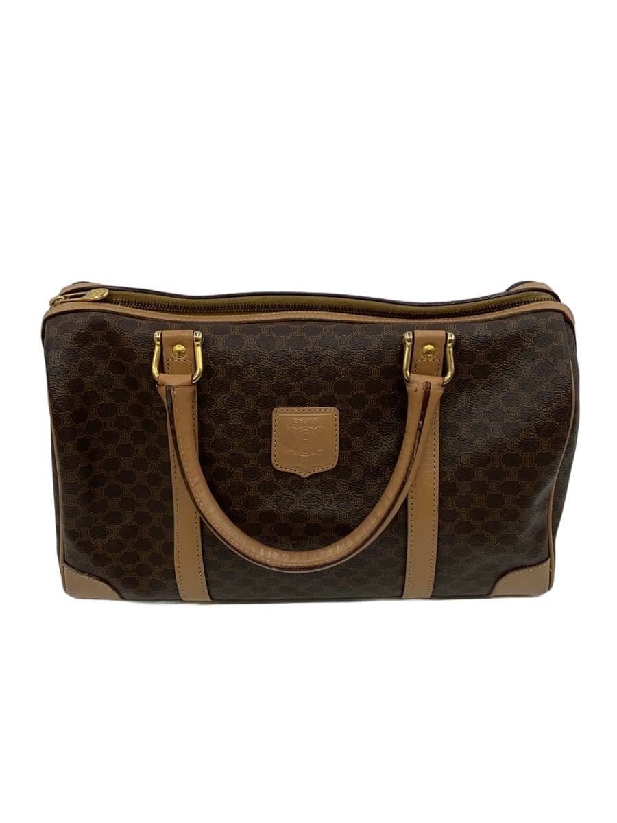 CELINE Macadam Mini Boston Bag BRW All Over Pattern