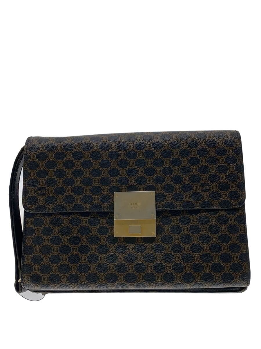 CELINE Macadam pattern clutch bag BRW all-over pattern