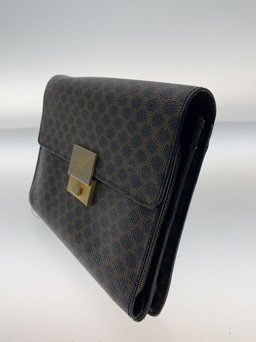 CELINE Macadam pattern clutch bag BRW all-over pattern 2