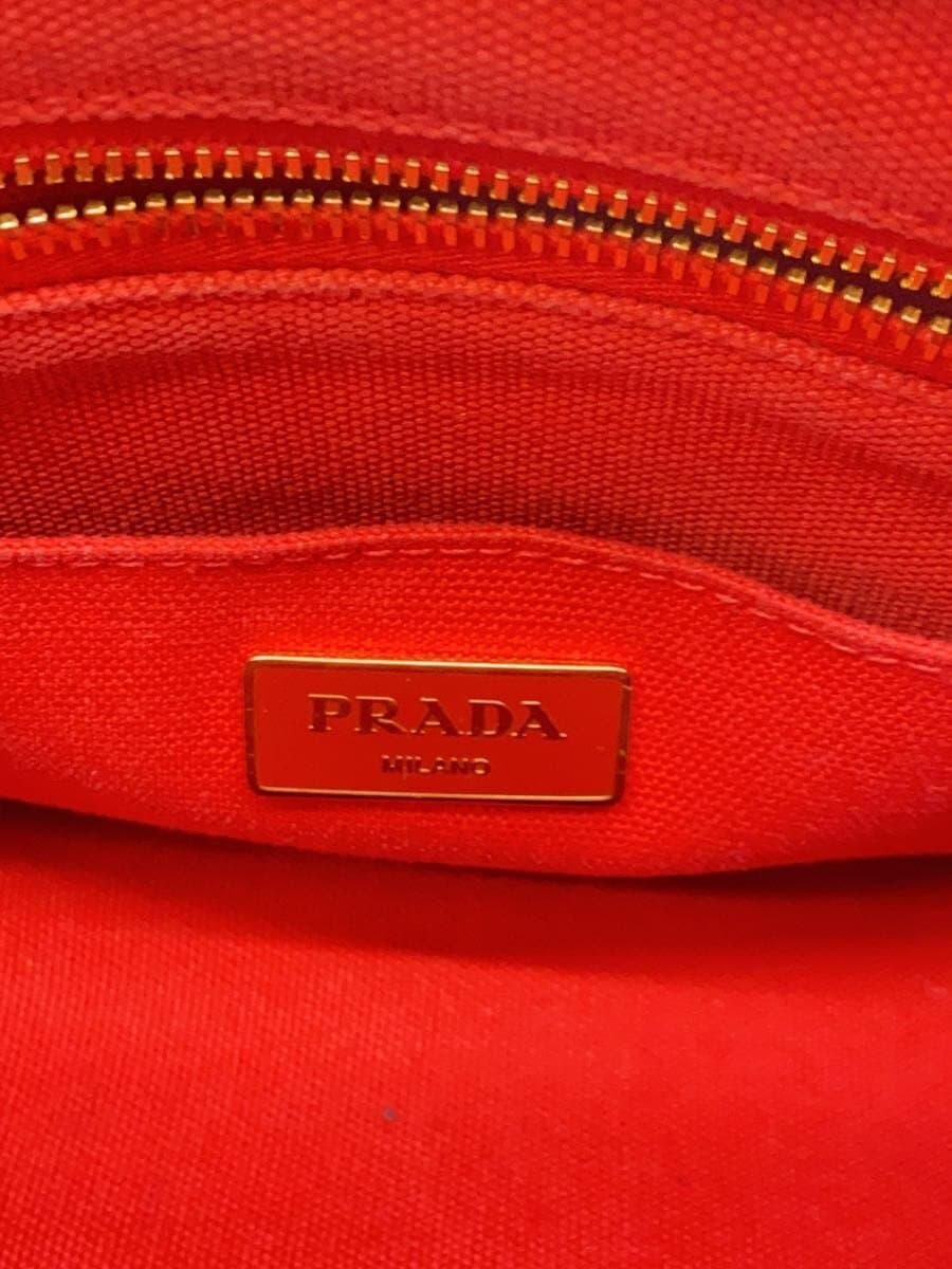 PRADA Tote Bag Canvas RED 5