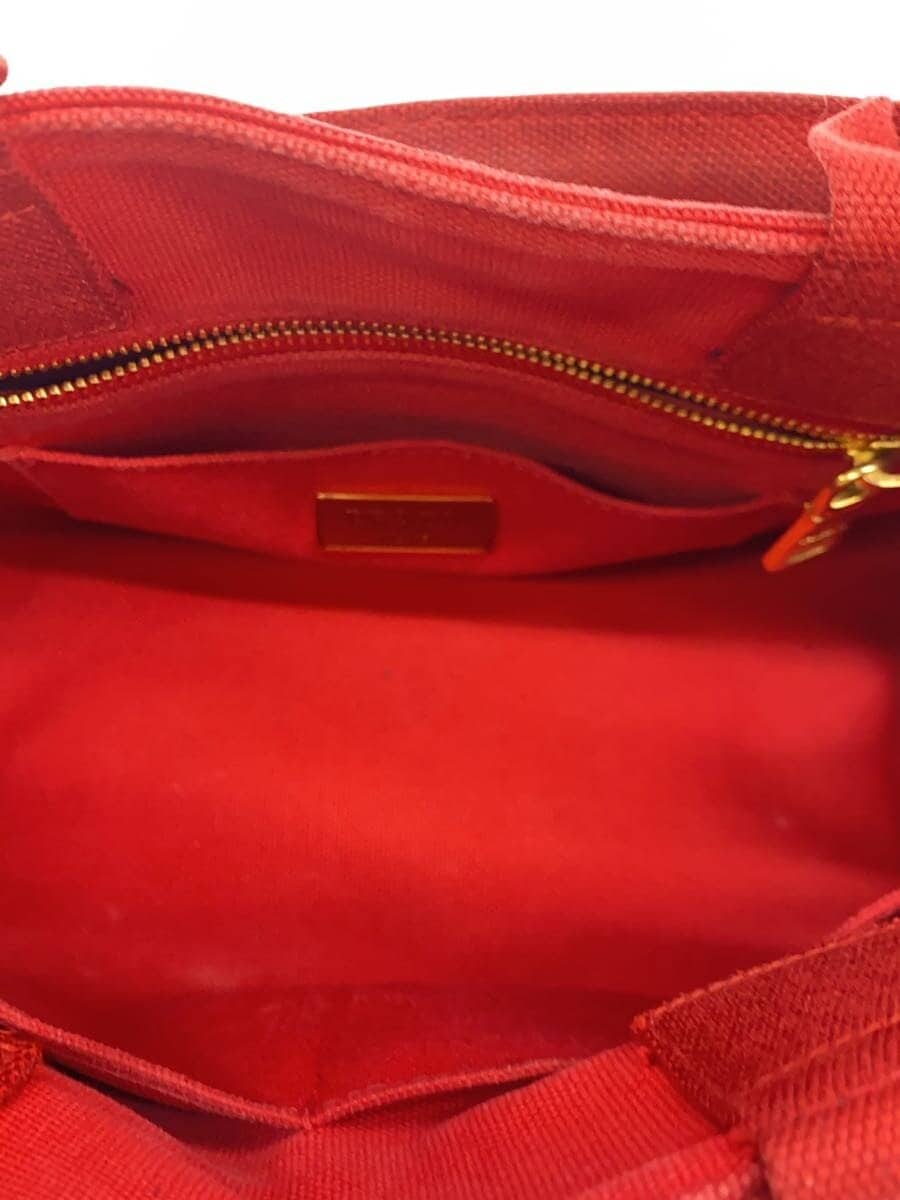 PRADA Tote Bag Canvas RED 6