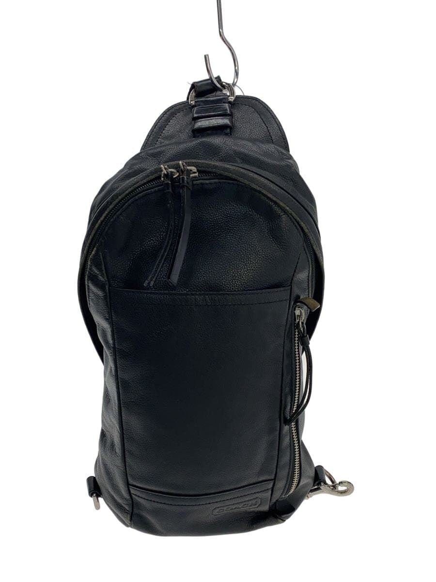 COACH Shoulder Bag Leather BLK 70617
