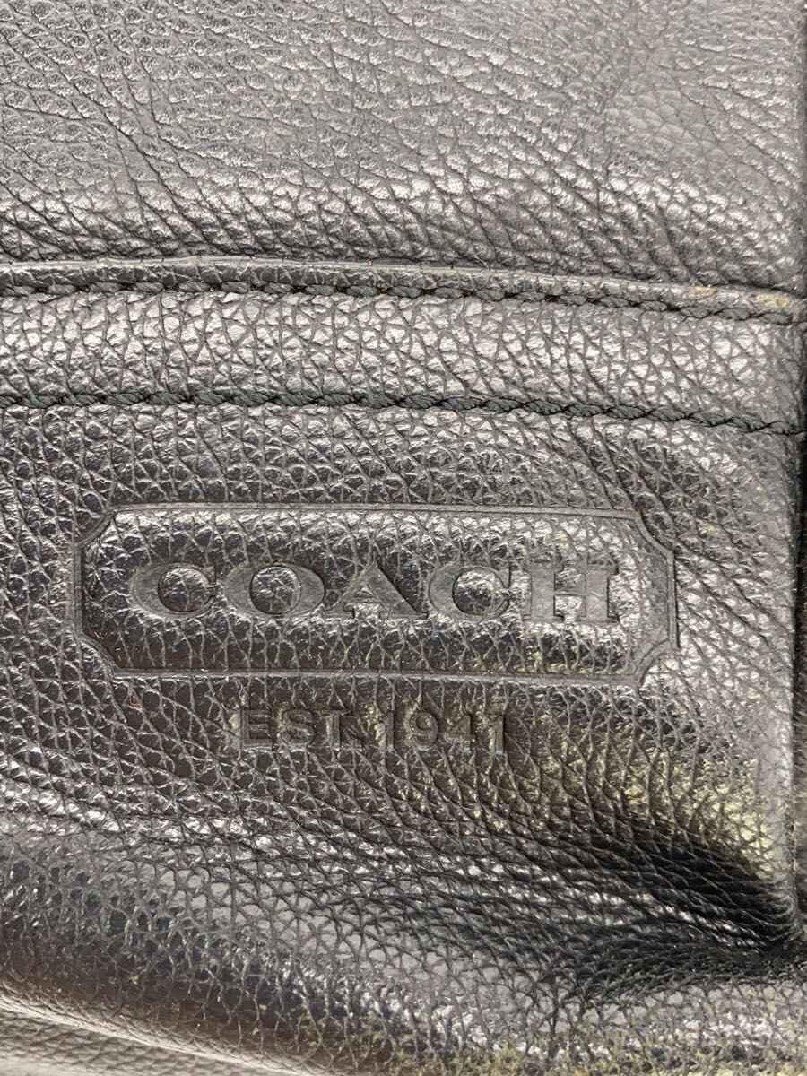 COACH Shoulder Bag Leather BLK 70617 5