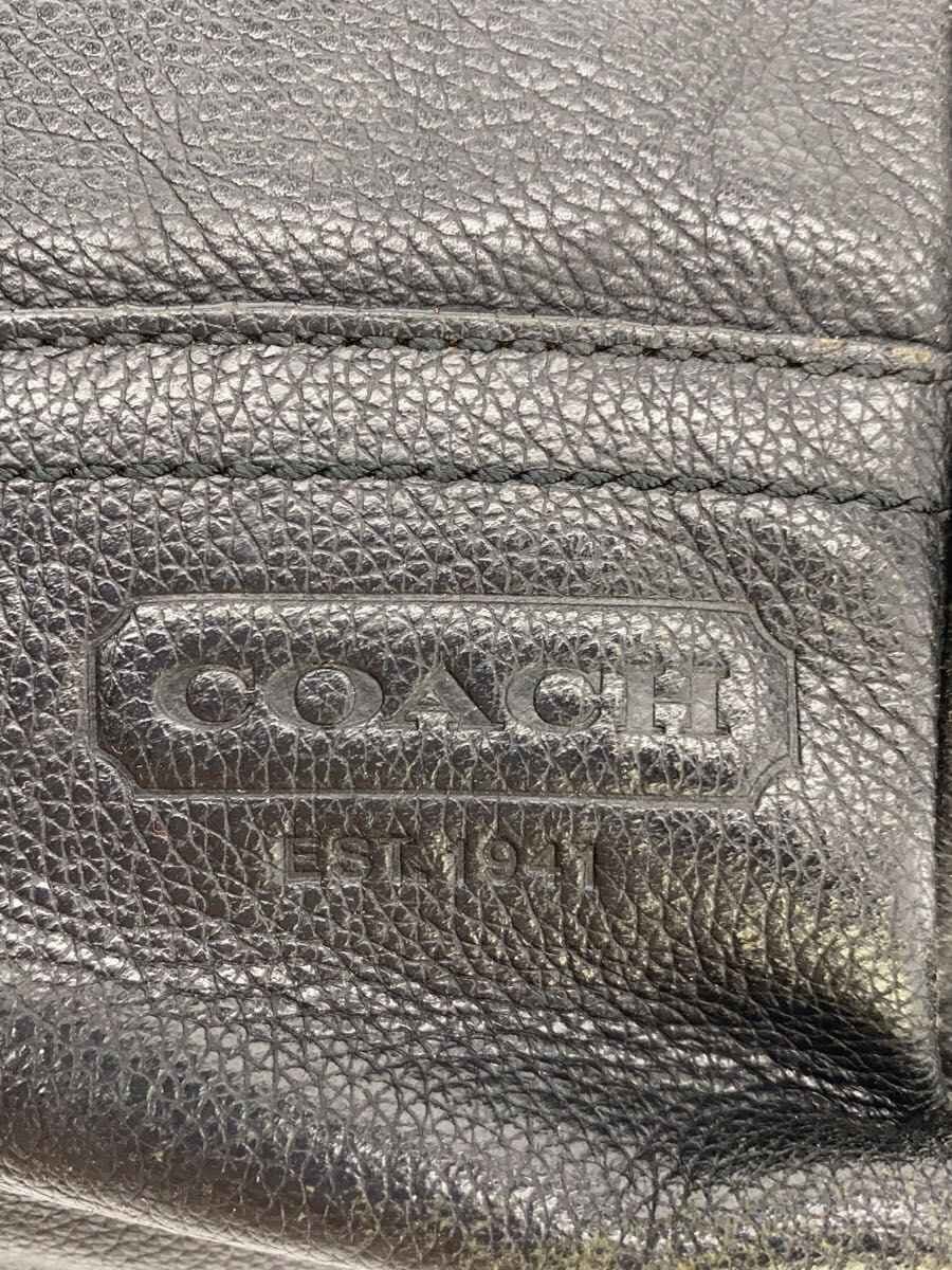 COACH Shoulder Bag Leather BLK 70617 5