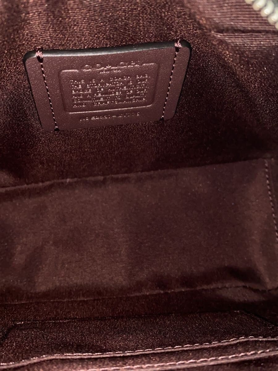 COACH shoulder bag leather black plain CT776 6