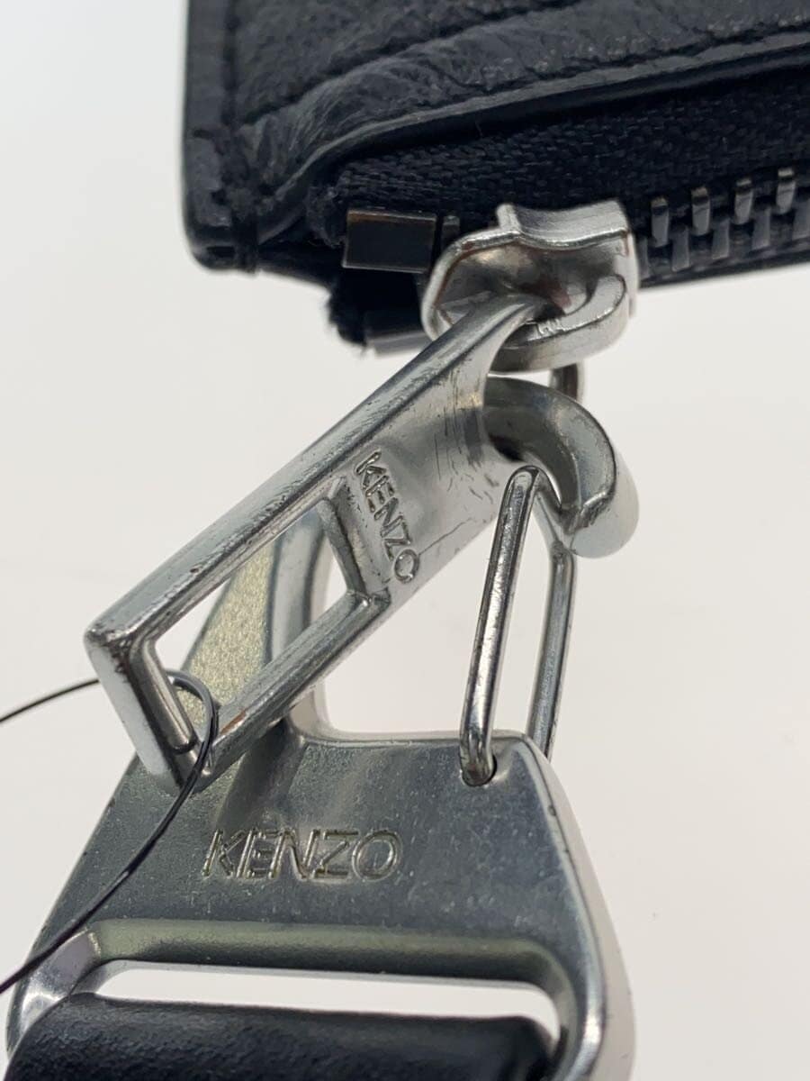 KENZO clutch bag leather black animal 5