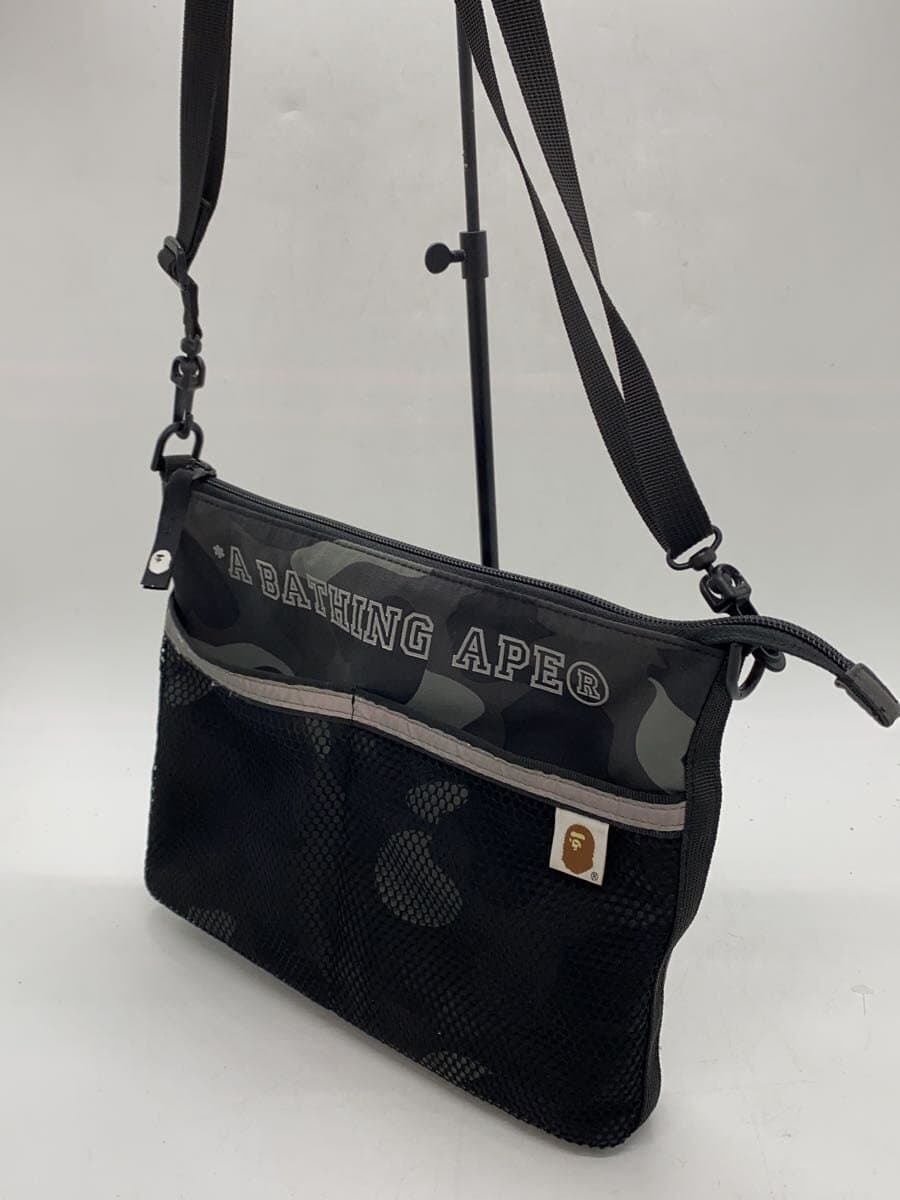 A BATHING APE Shoulder Bag Polyester BLK All Over Pattern 001SGL301008M 2