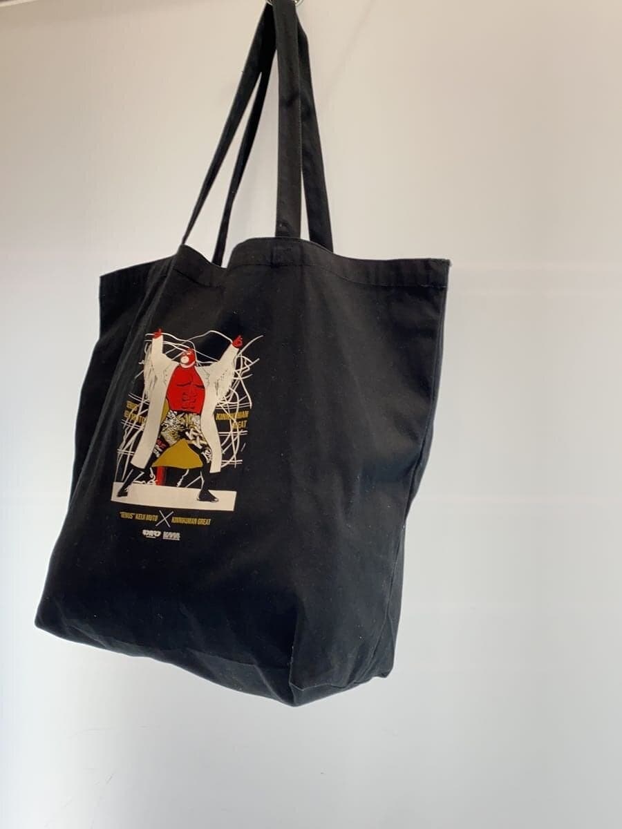 Other Brand Tote Bag Canvas BLK Print 2
