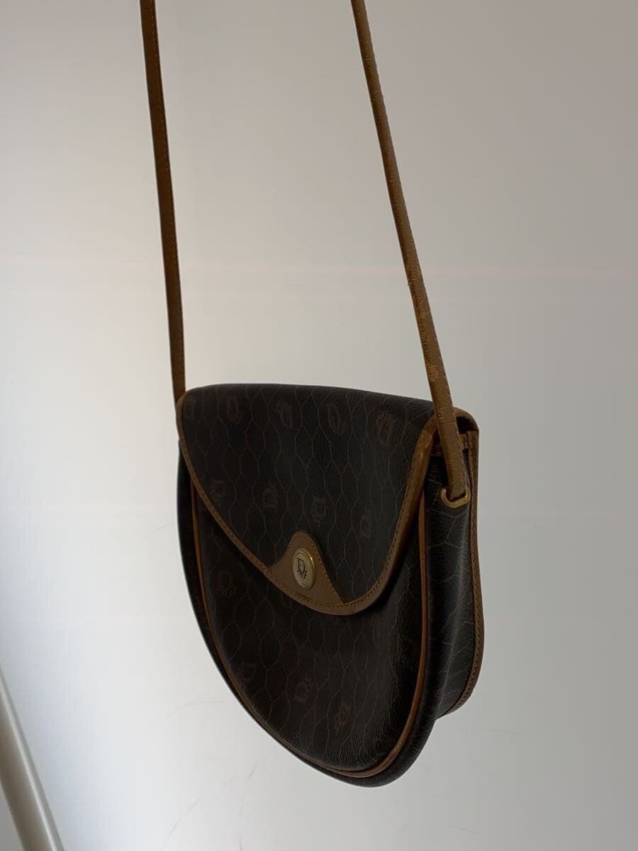 Christian Dior Shoulder S Rare Lee Leather BRW Honeycomb Pattern 2