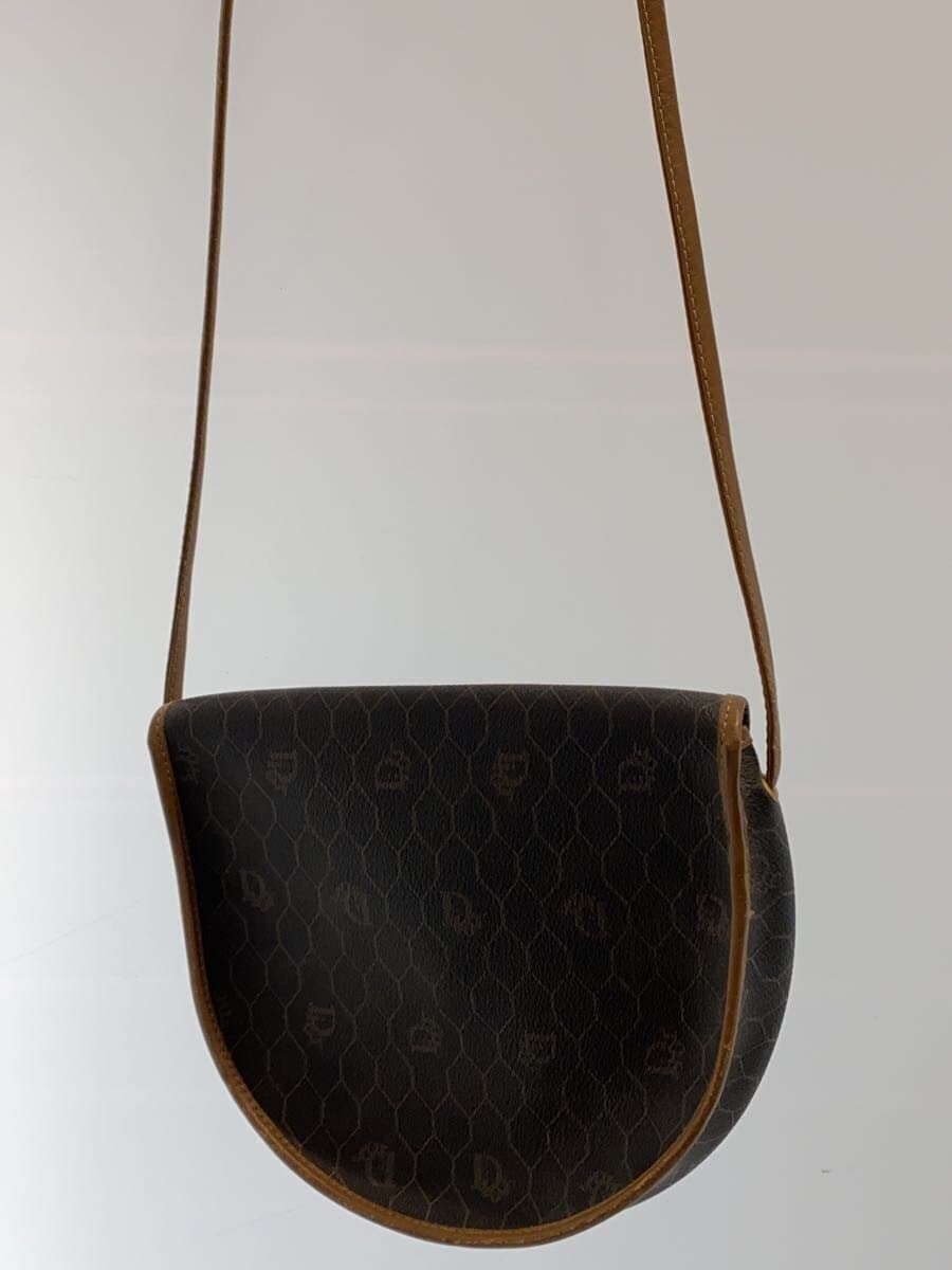 Christian Dior Shoulder S Rare Lee Leather BRW Honeycomb Pattern 3