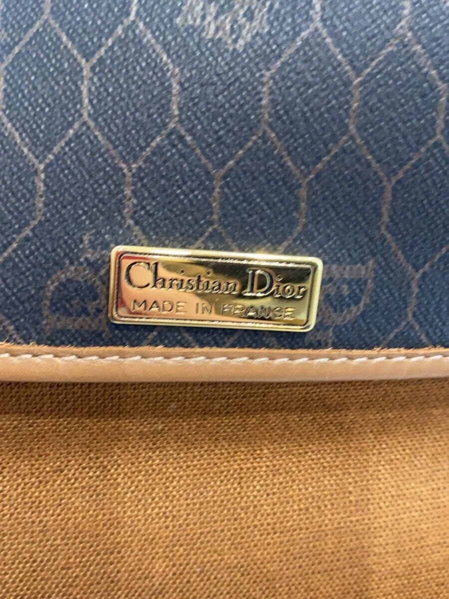 Christian Dior Shoulder S Rare Lee Leather BRW Honeycomb Pattern 5