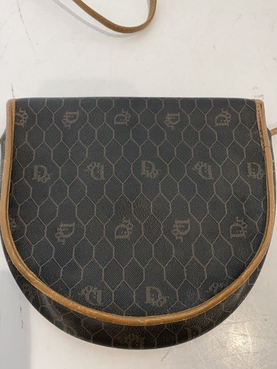 Christian Dior Shoulder S Rare Lee Leather BRW Honeycomb Pattern 8