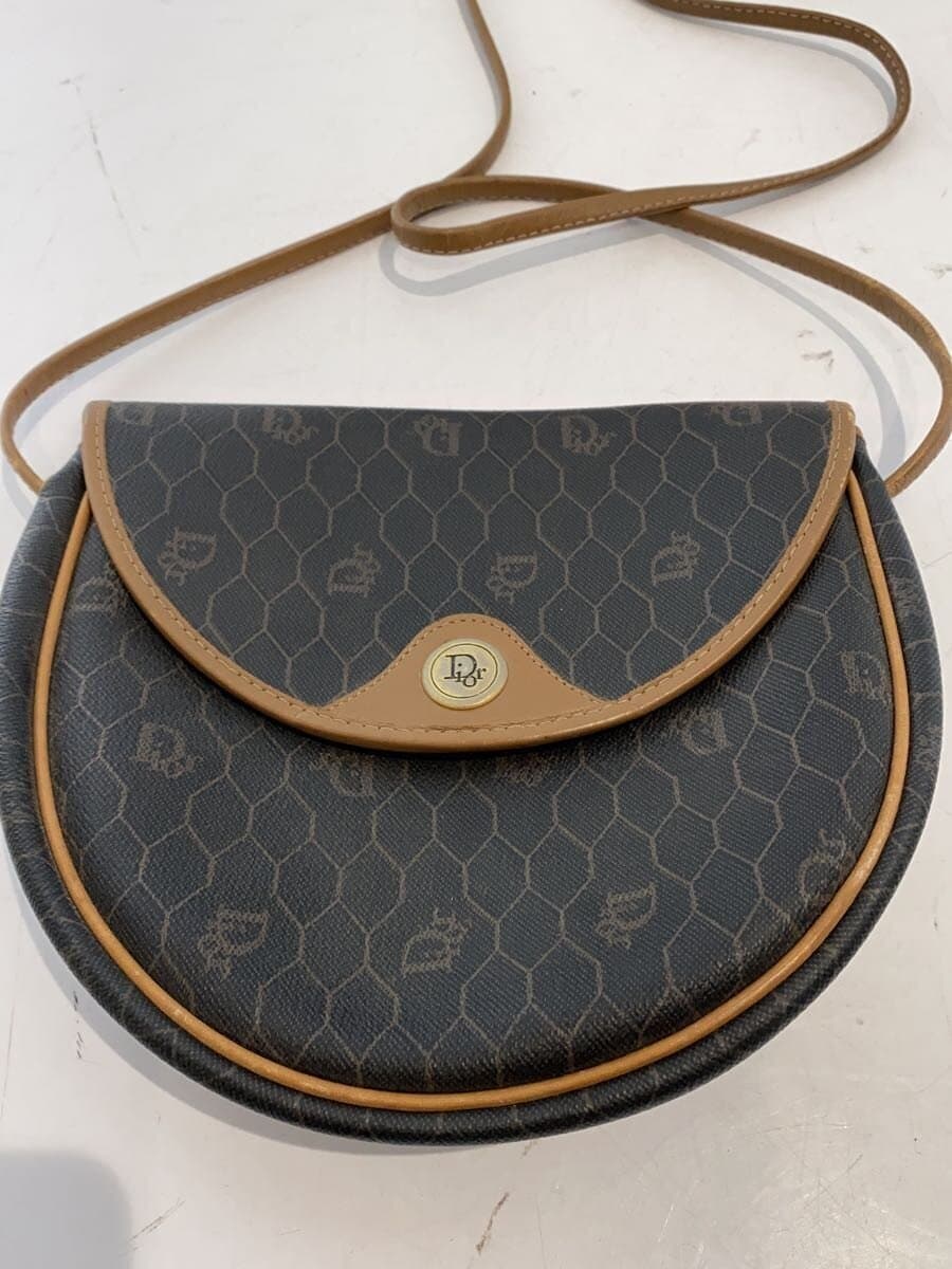 Christian Dior Shoulder S Rare Lee Leather BRW Honeycomb Pattern 9