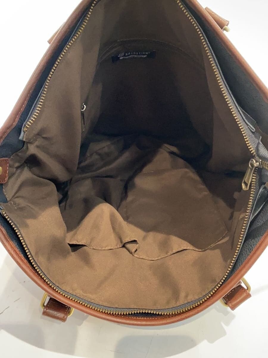 NAUGHTIAM Tote Bag Leather NVY Solid 6