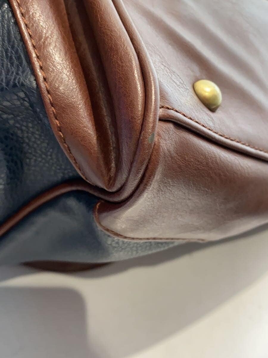 NAUGHTIAM Tote Bag Leather NVY Solid 8