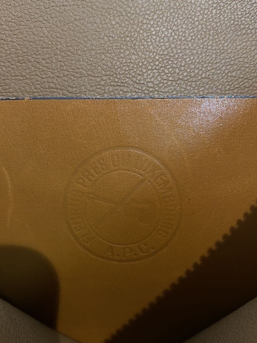 A.P.C. Handbag Leather CML Solid Small With Scratches 5