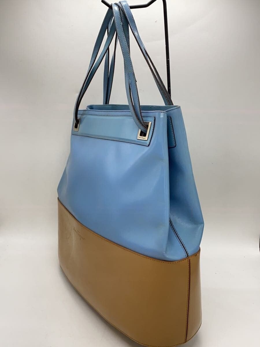 Salvatore Ferragamo tote bag leather blue au-21-1336 2