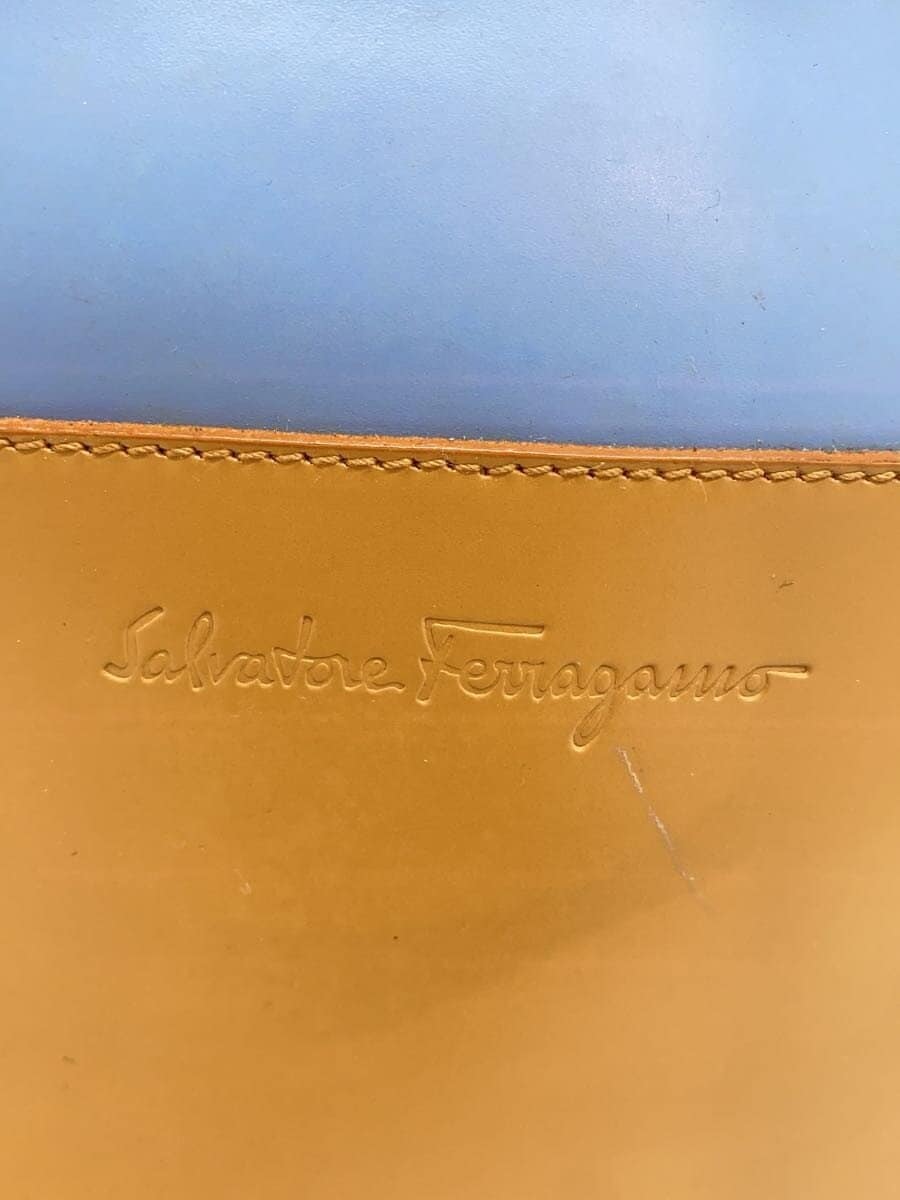Salvatore Ferragamo tote bag leather blue au-21-1336 5