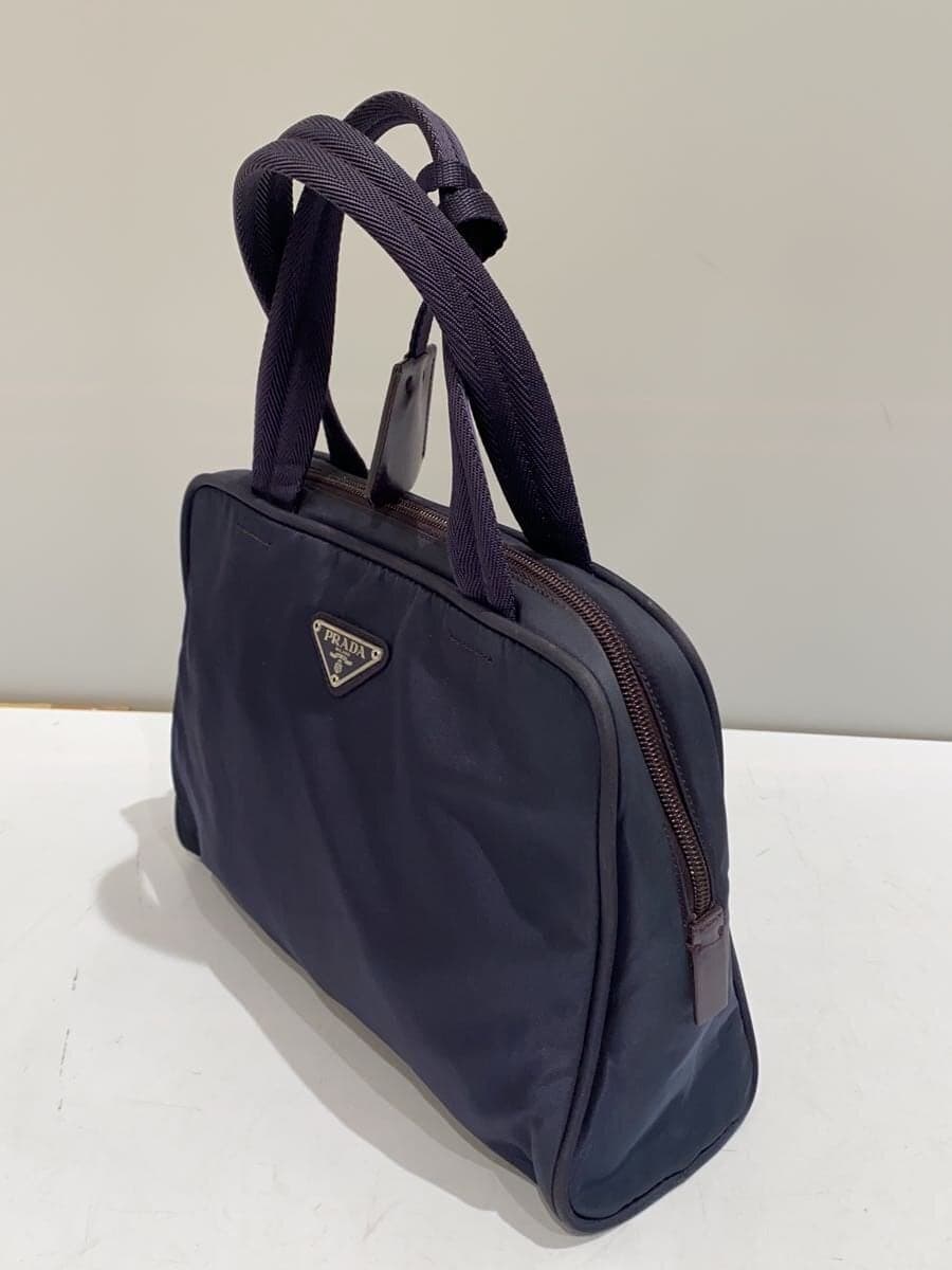 PRADA tote bag nylon navy plain 2