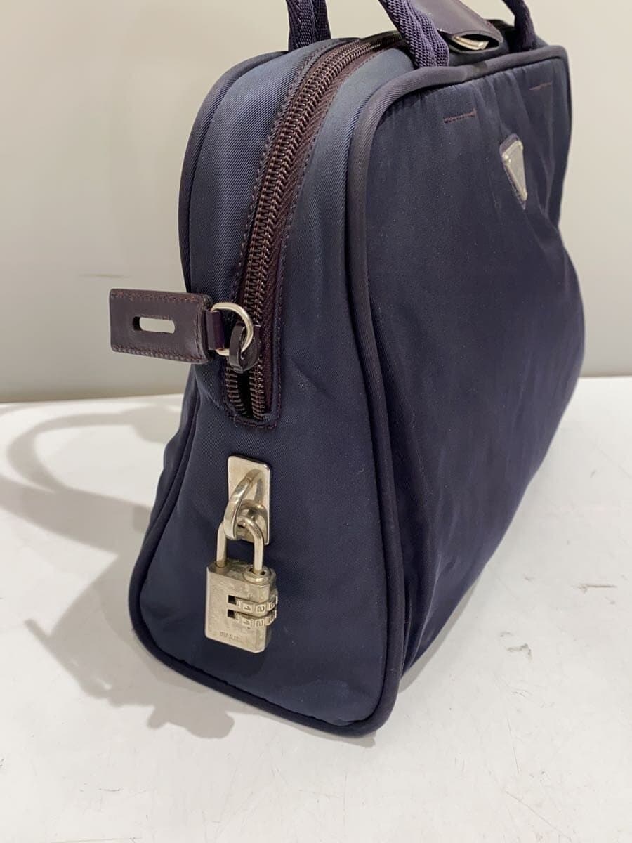 PRADA tote bag nylon navy plain 8