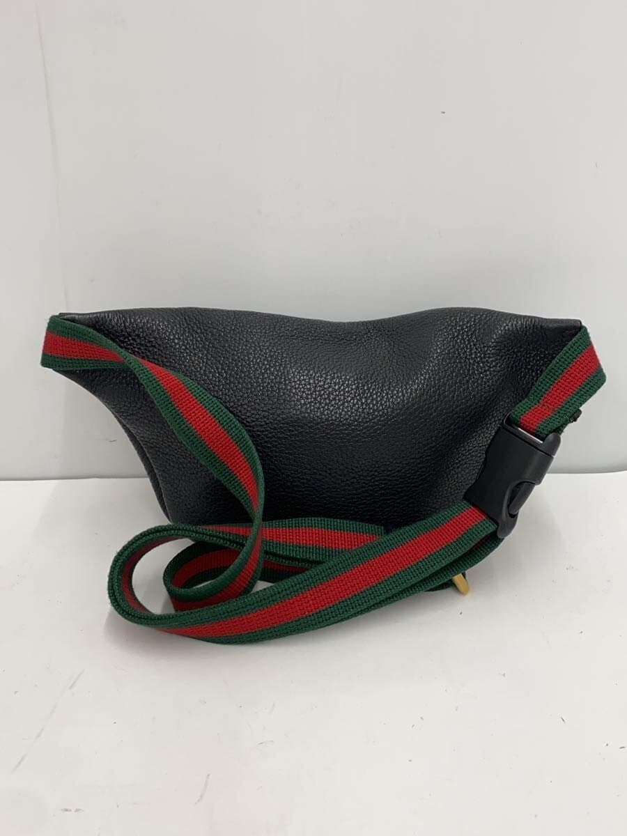 GUCCI Waist Bag Leather BLK 527792204991 3