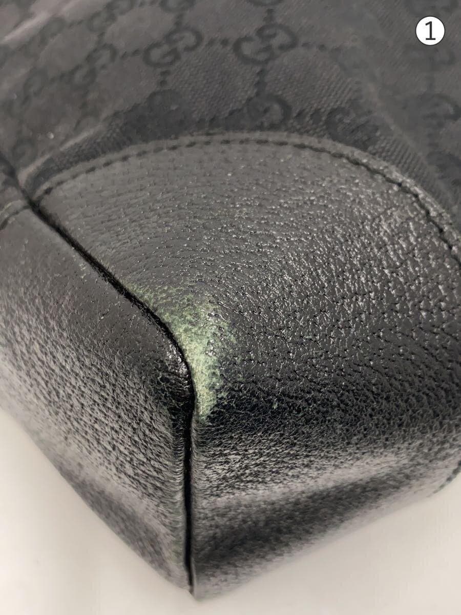 GUCCI Shoulder Bag Canvas BLK All Over Pattern 110054 467891 9