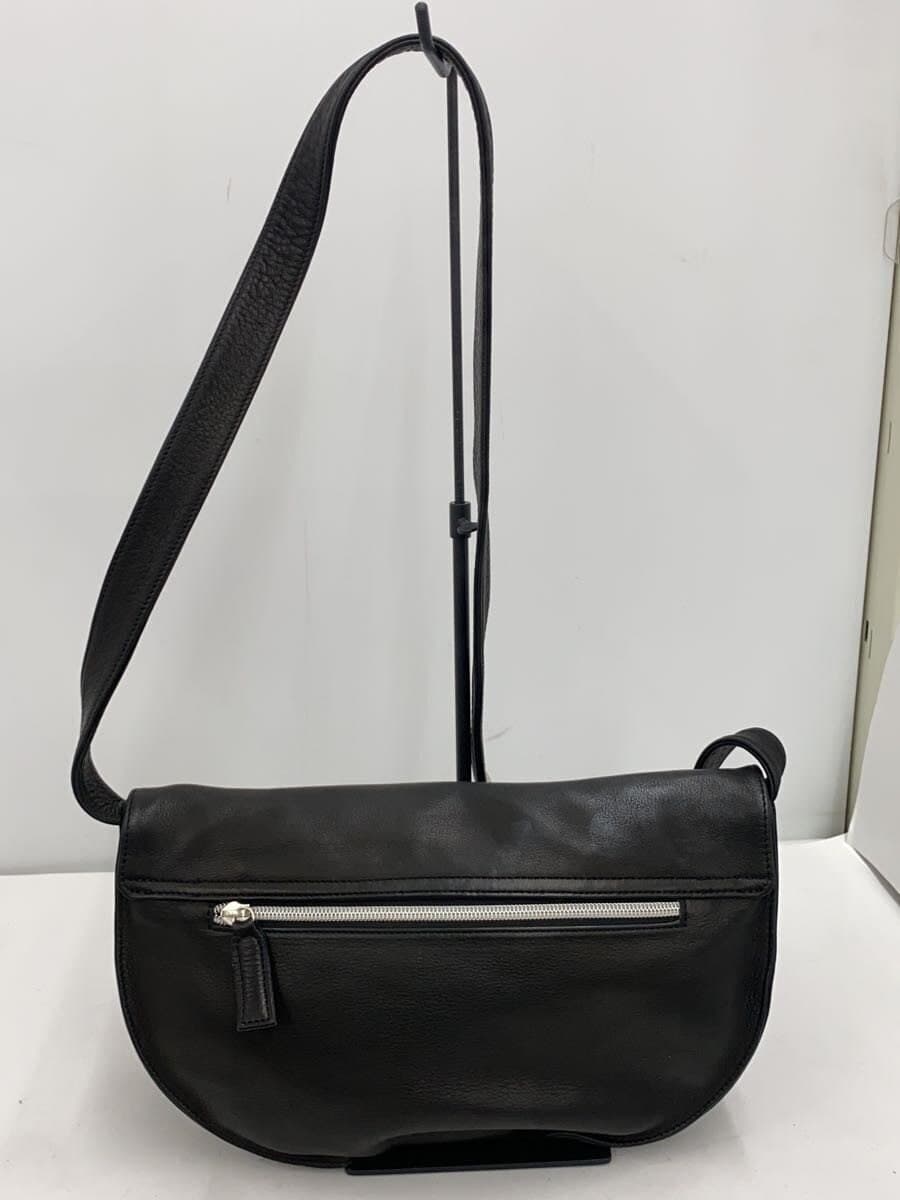 Michiamo shoulder bag leather BLK plain 3