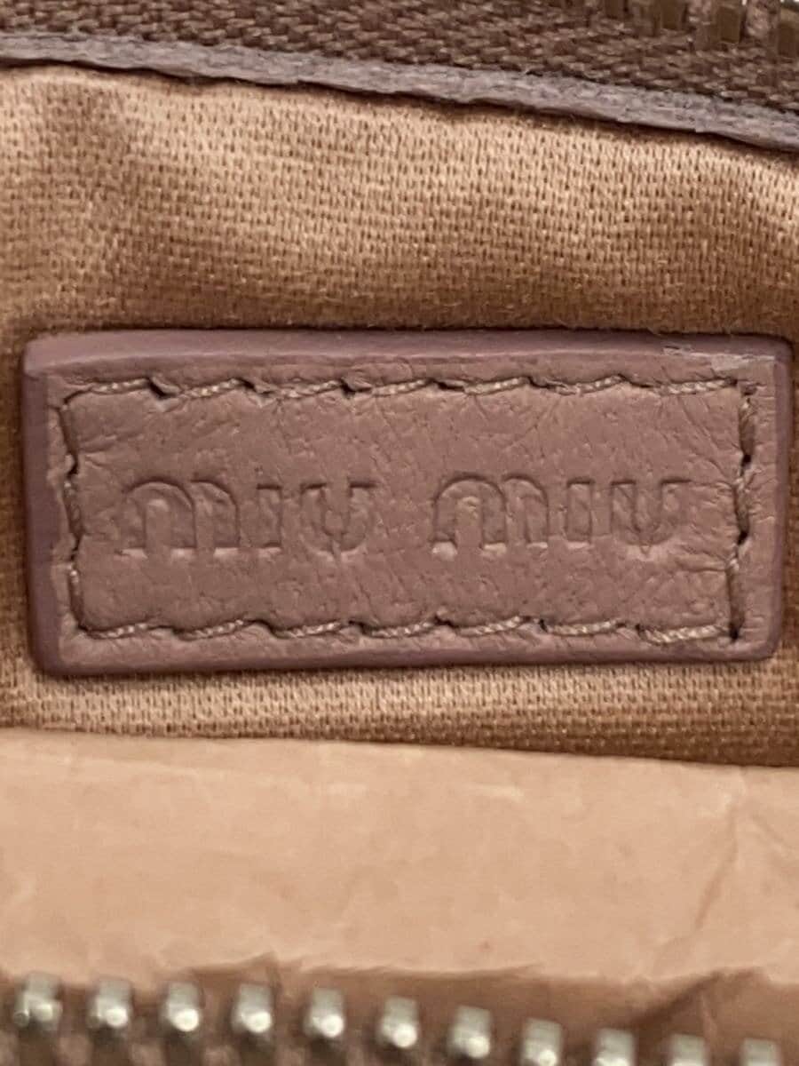 MIU MIU Shoulder Bag Leather PNK All Over Pattern 5ZH011 5