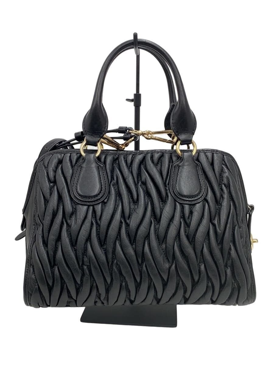 COACH Handbag Leather BLK F1482 3