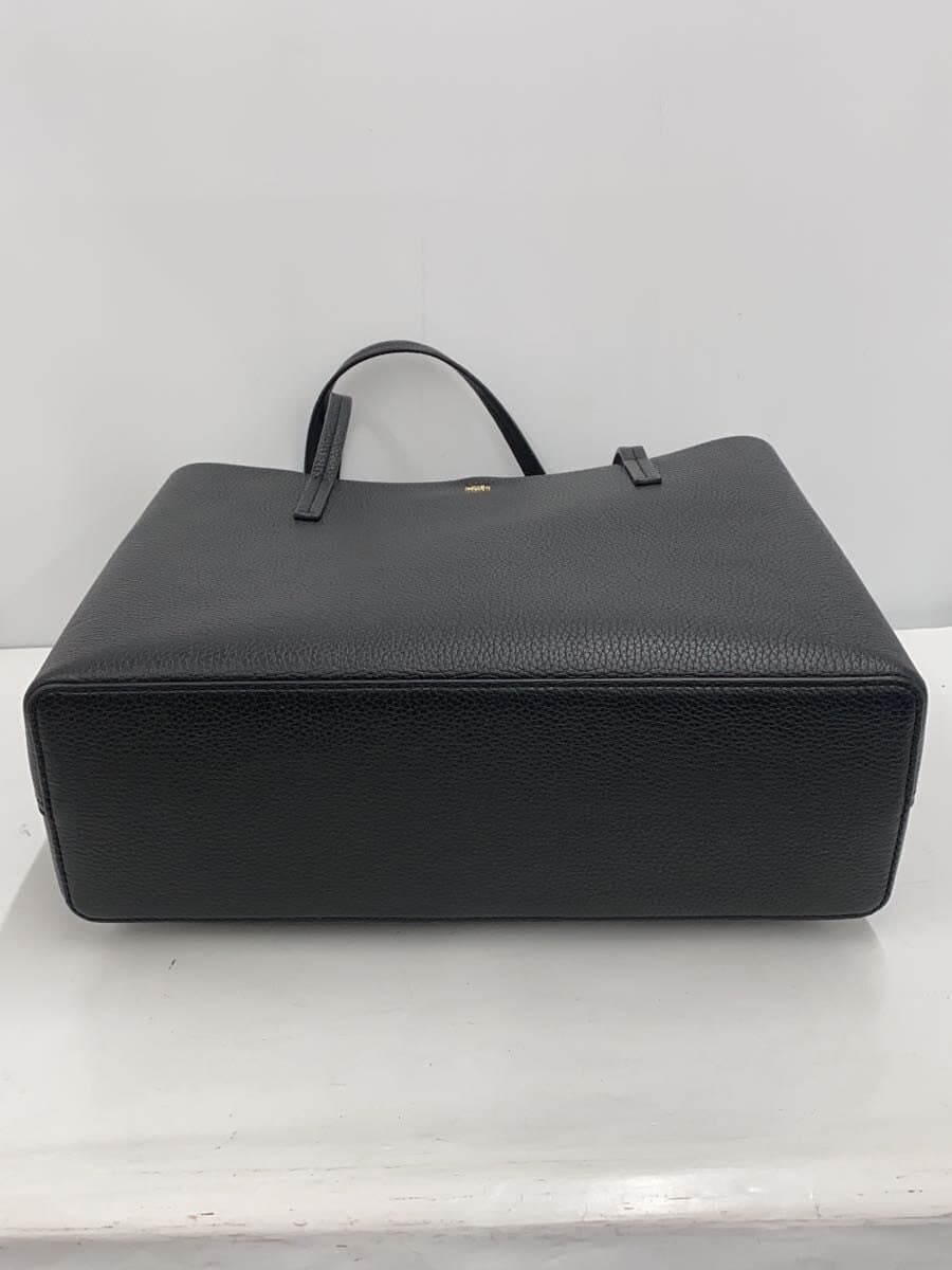 TORY BURCH tote bag leather BLK plain 4