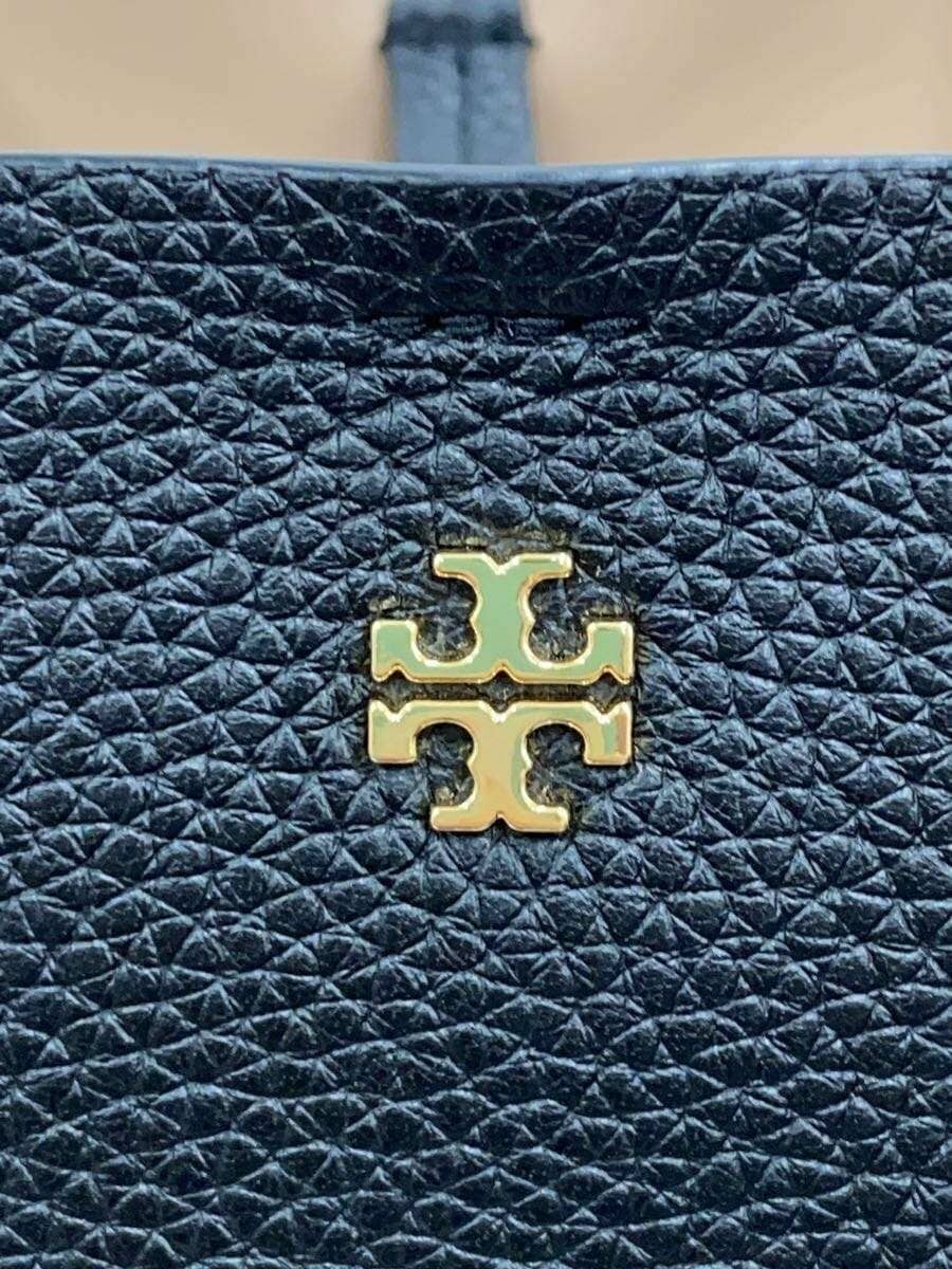 TORY BURCH tote bag leather BLK plain 5