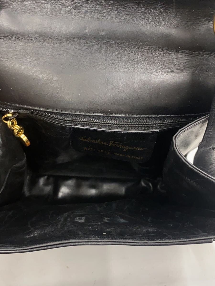 Salvatore Ferragamo Shoulder Bag Leather Black 6