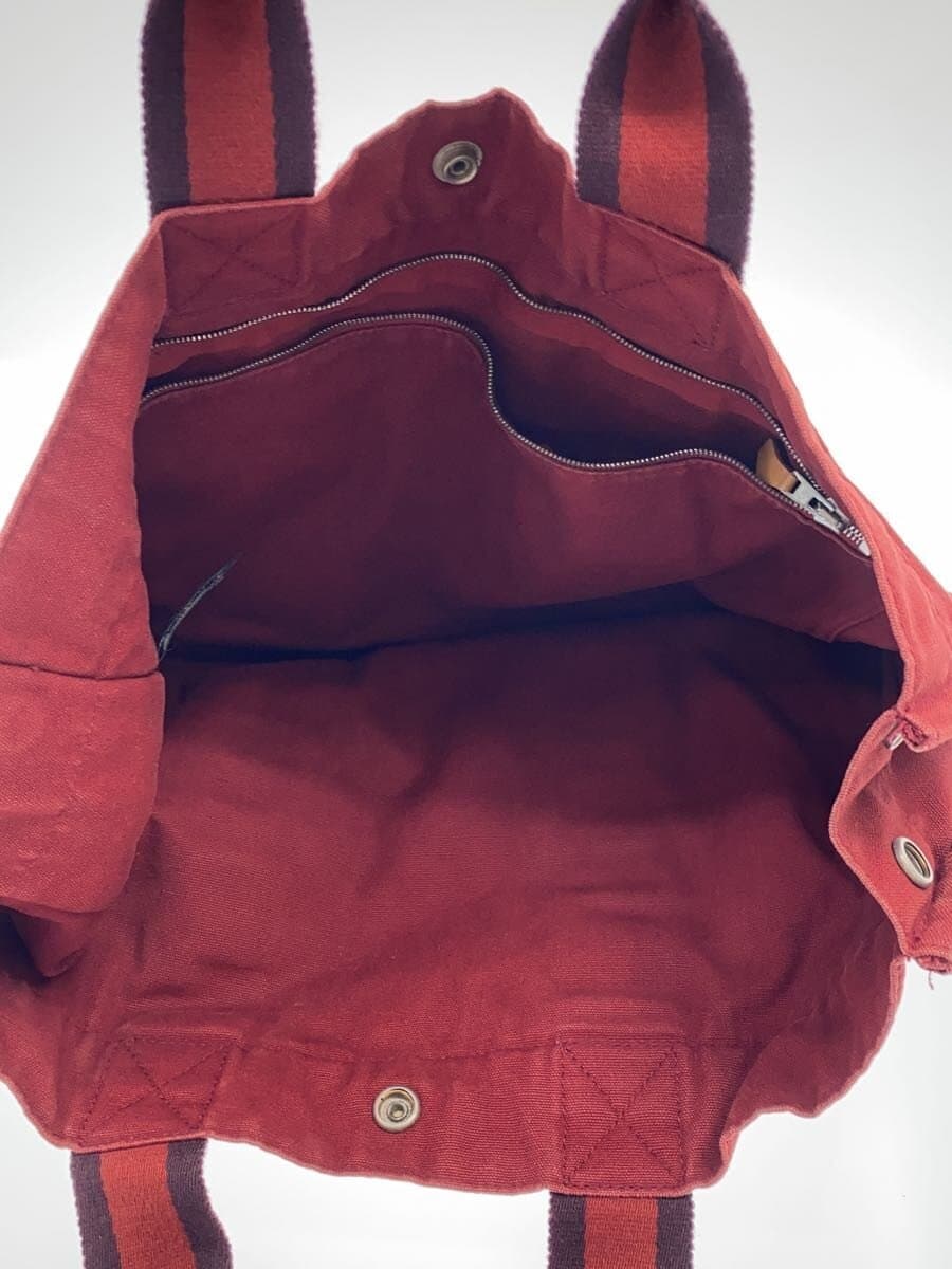 HERMES Tote Bag Canvas RED 6