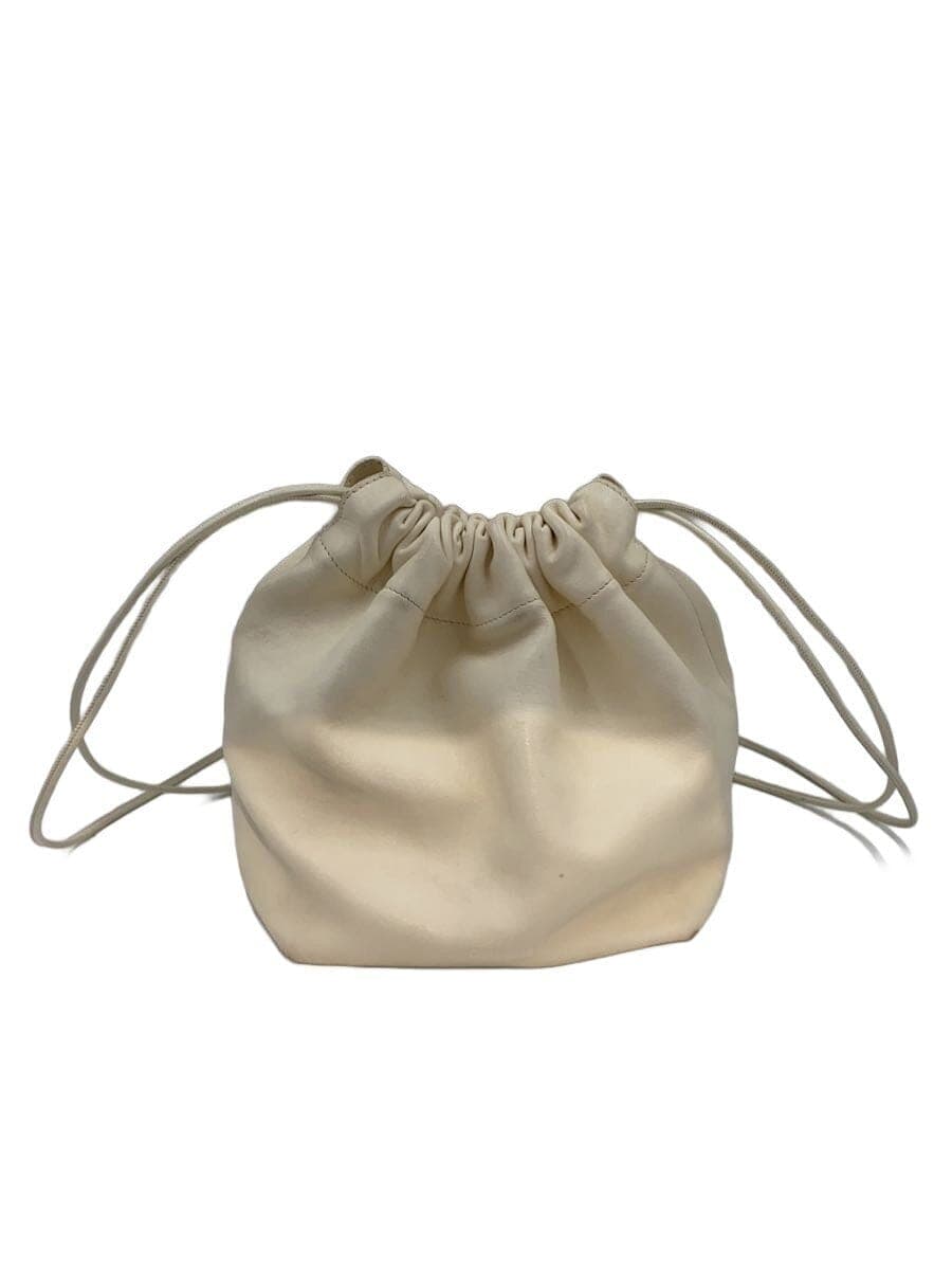 JIL SANDER Drawstring Bag Handbag Leather CRM Solid 3