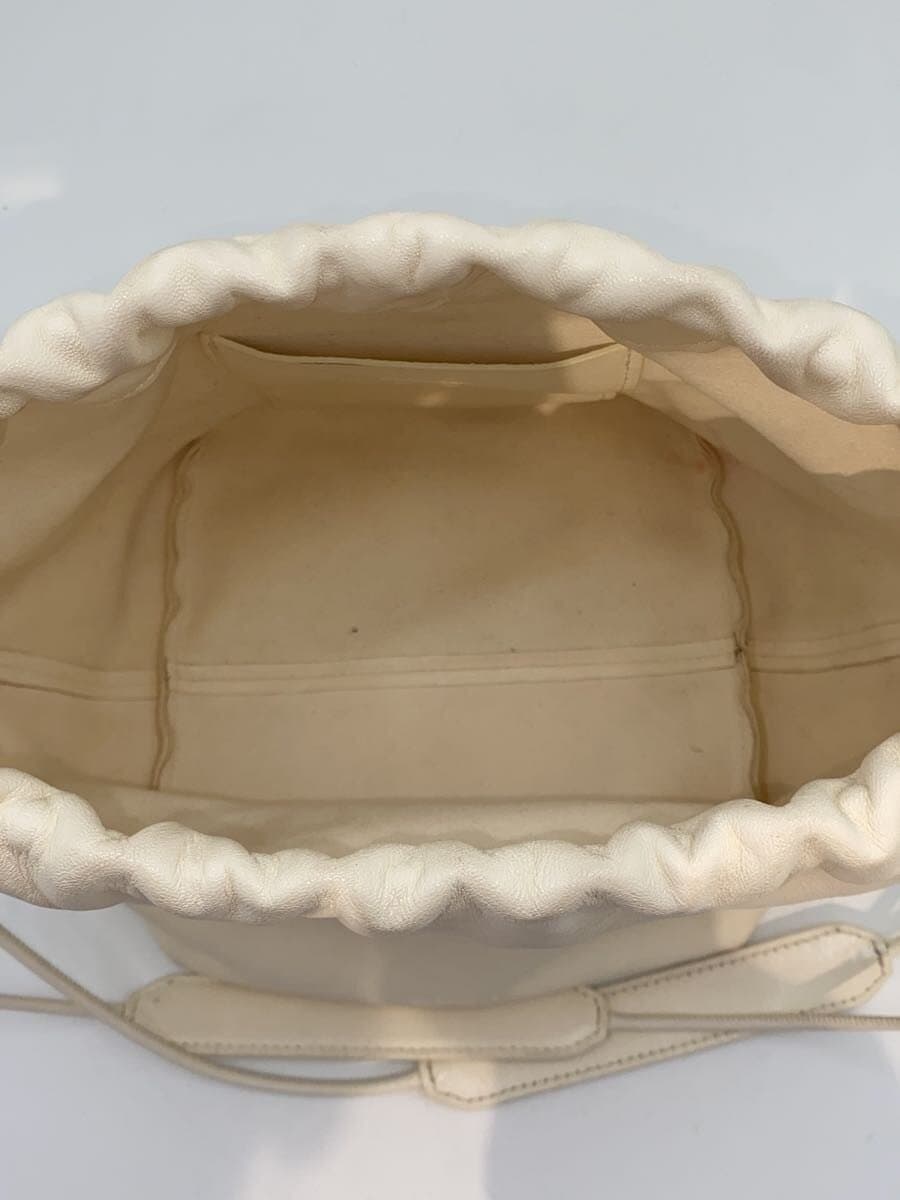 JIL SANDER Drawstring Bag Handbag Leather CRM Solid 6