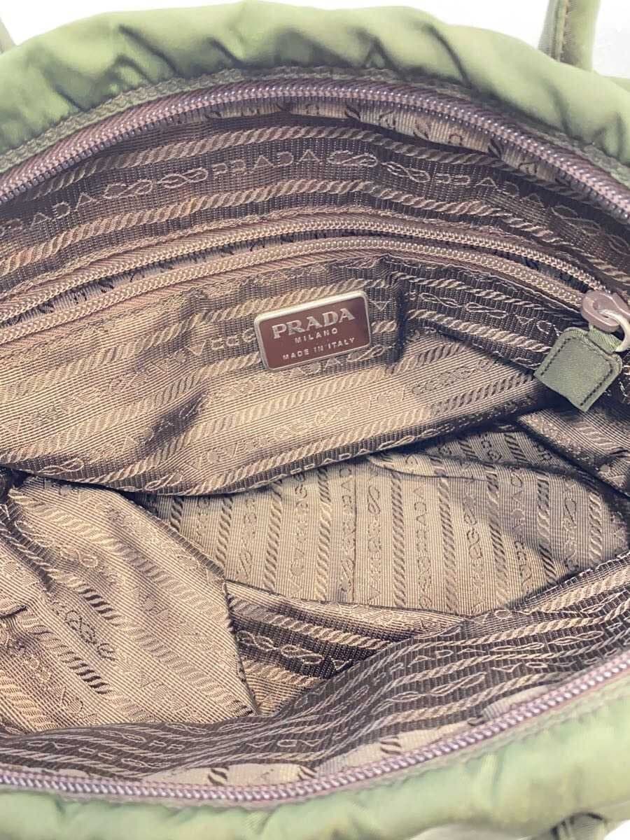 PRADA Handbag Nylon KHK 6