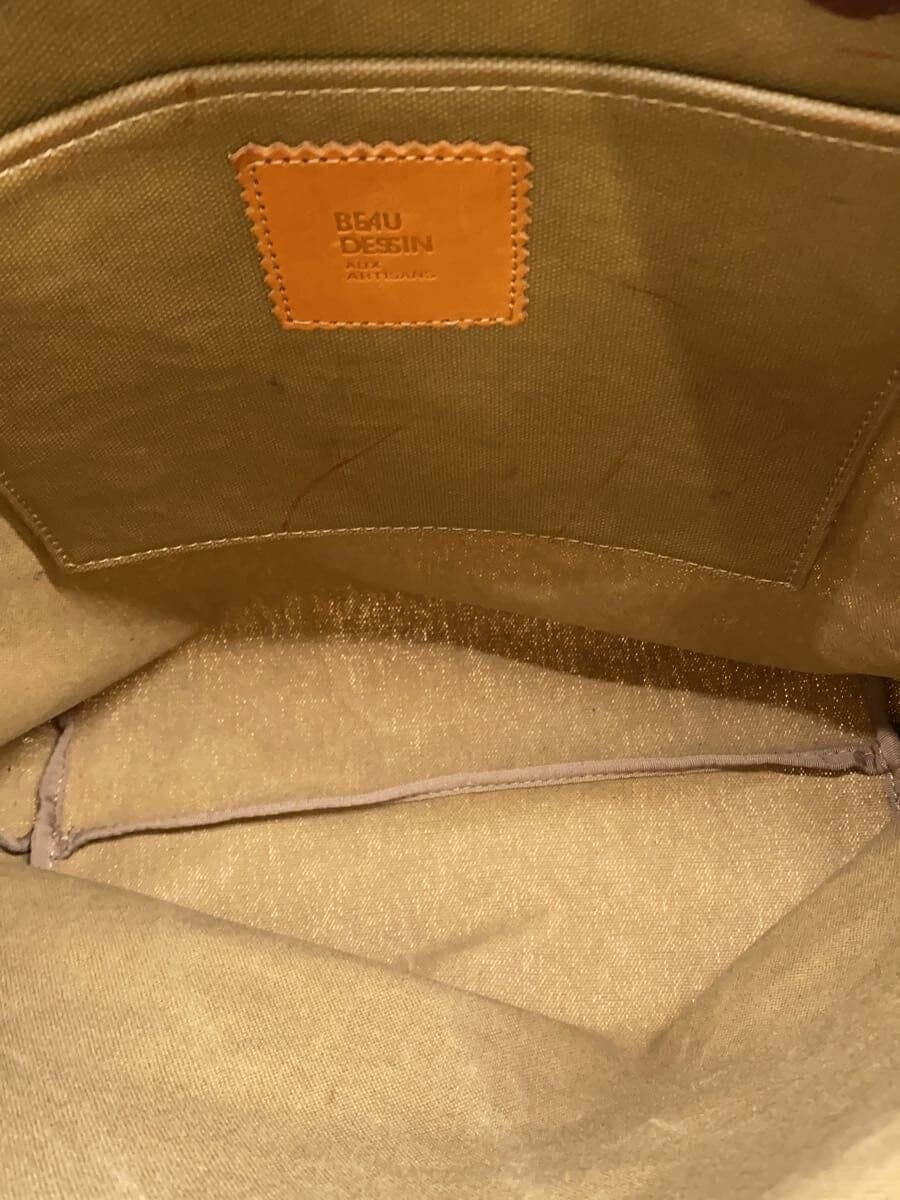 Beautiful drawing tote bag PVC KHK 6