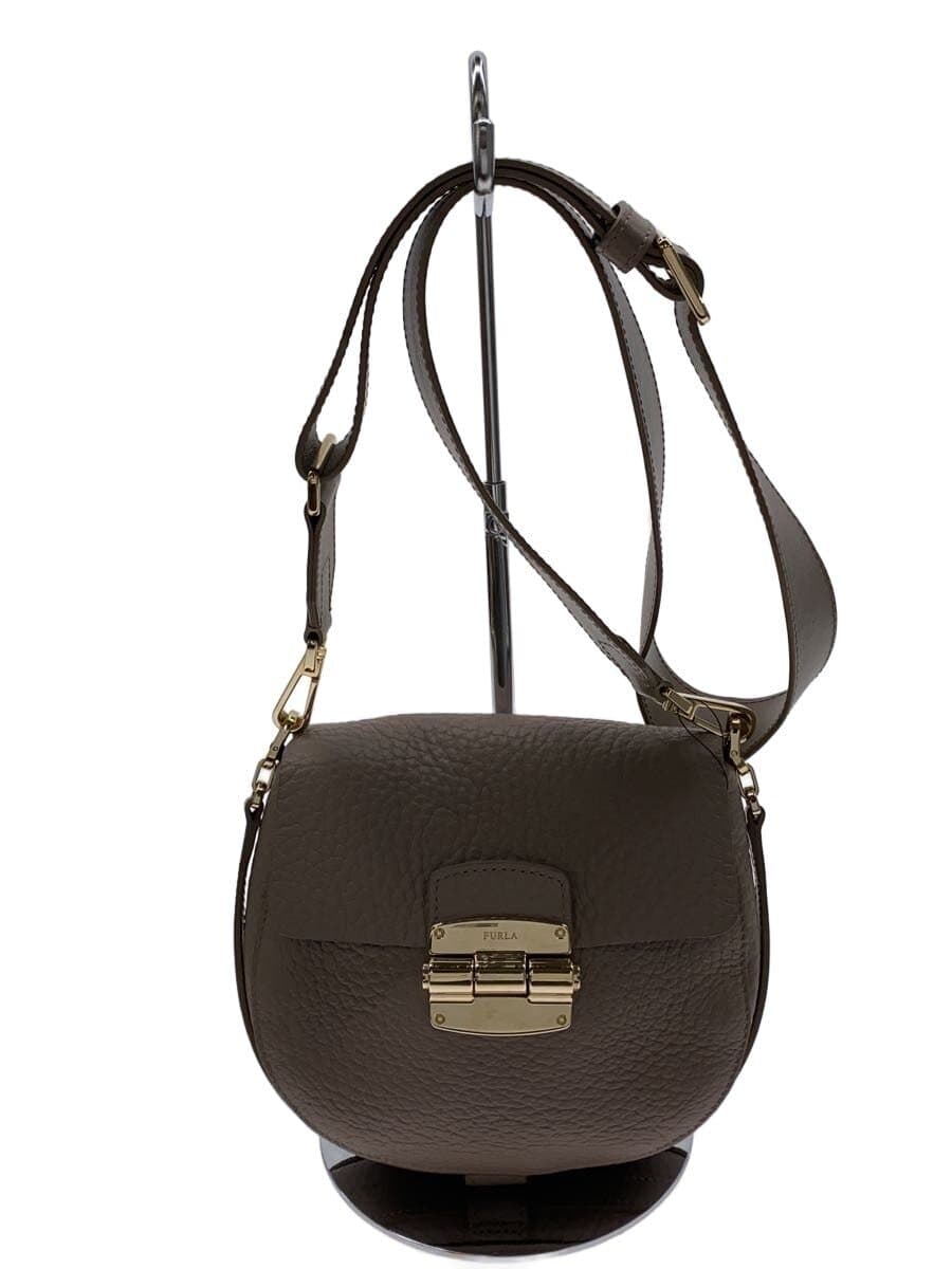 FURLA shoulder bag -- BEG plain F6900