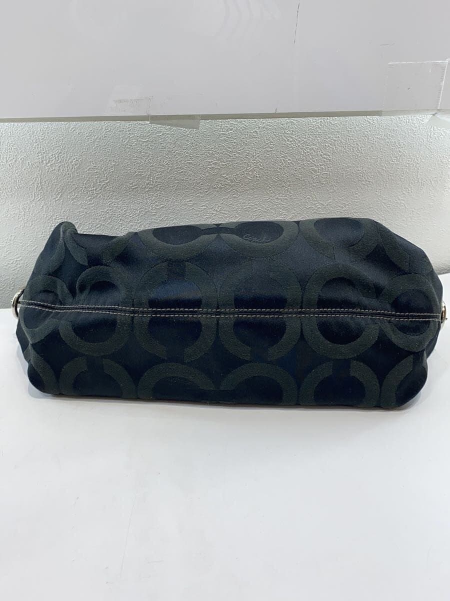 COACH Shoulder Bag Op Art Canvas BLK 14337 4