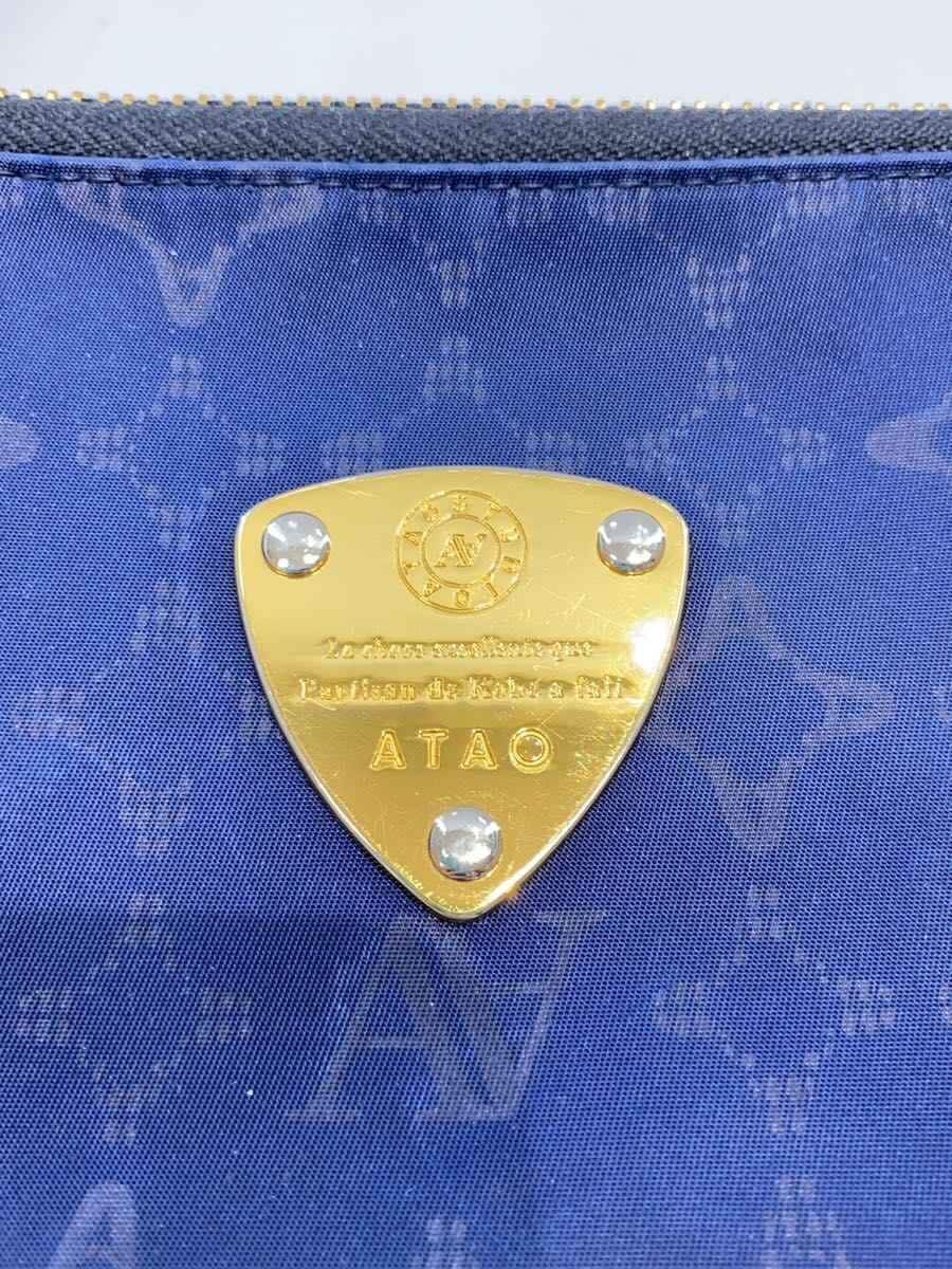 ATAO shoulder bag -- NVY all-over pattern wallet pochette 5