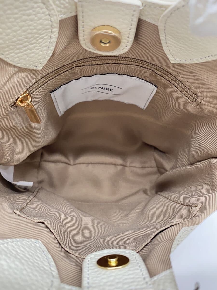 Beaure Mini Shoulder Bag Leather WHT DL1005S 6