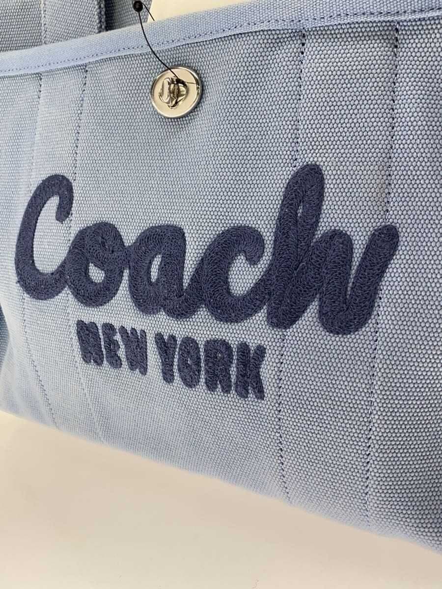 COACH Cargo Tote Canvas BLU 5