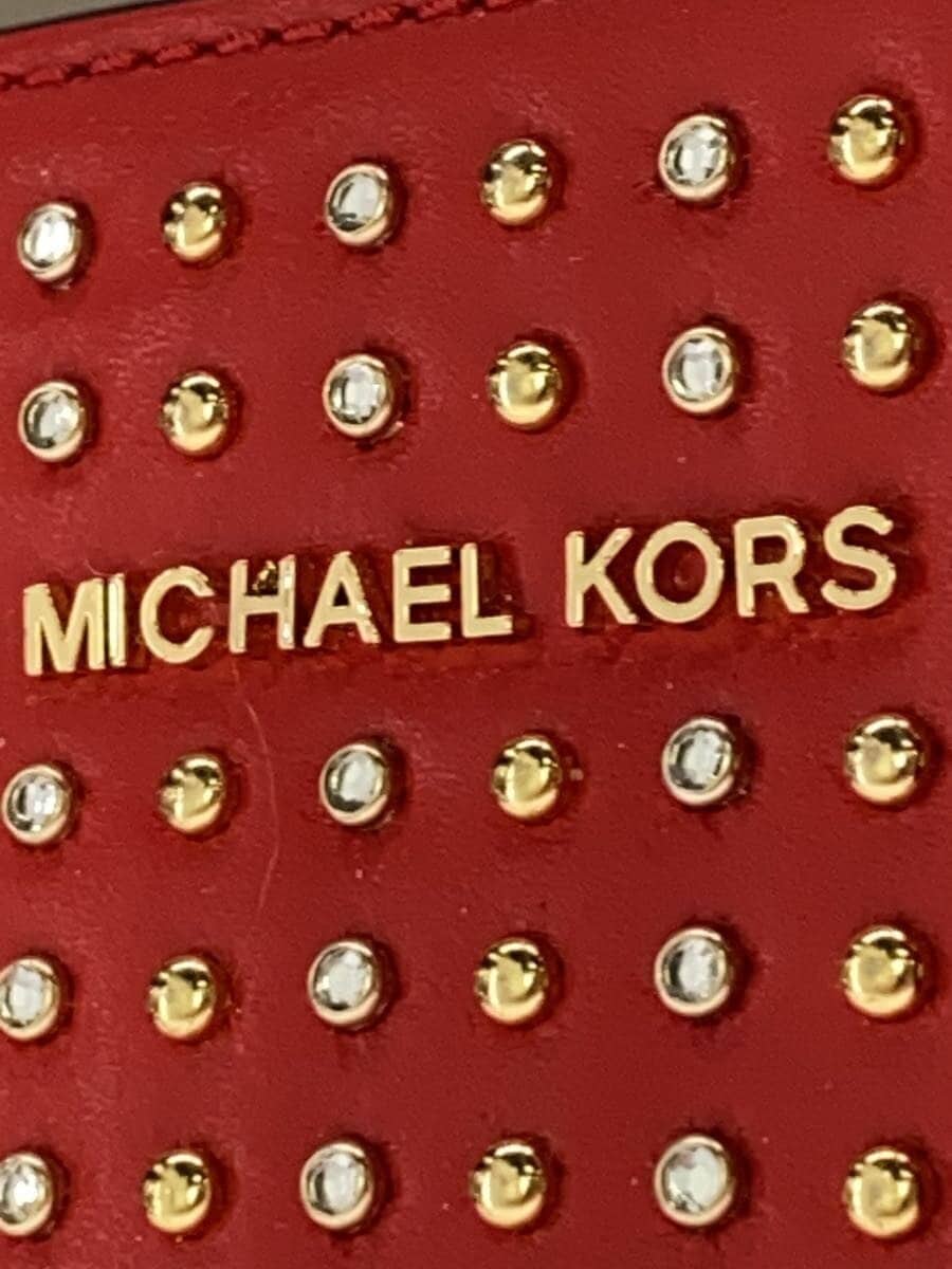 MICHAEL KORSMERCER 2-Way Studs Shoulder Bag Leather RED 30H9GM9M8O 5